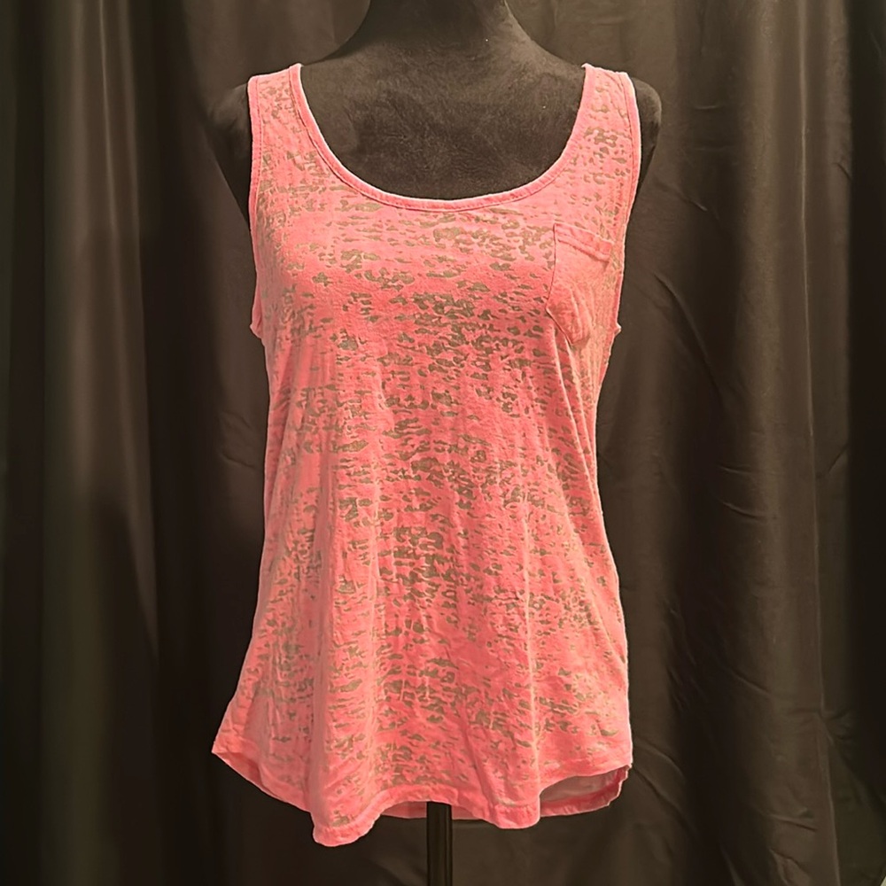 Large Pink Tank Top, Semi sheer